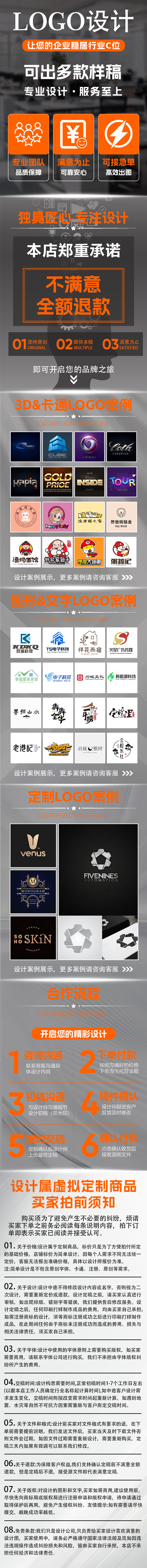 淘宝美工山风自有归处LOGO设计类全套主图详情作品