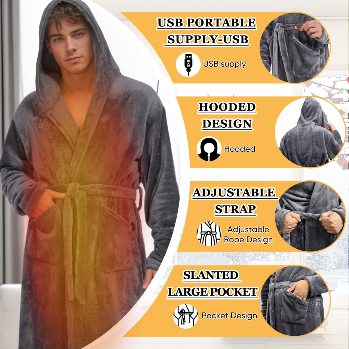 淘宝美工山风自有归处亚马逊保暖浴袍主图与A 设计作品