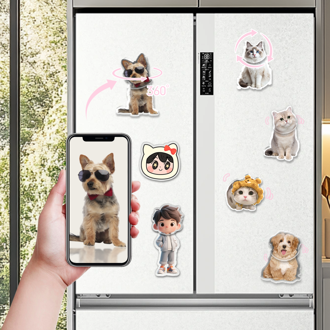 淘宝美工山风自有归处亚马逊冰箱贴主图作品